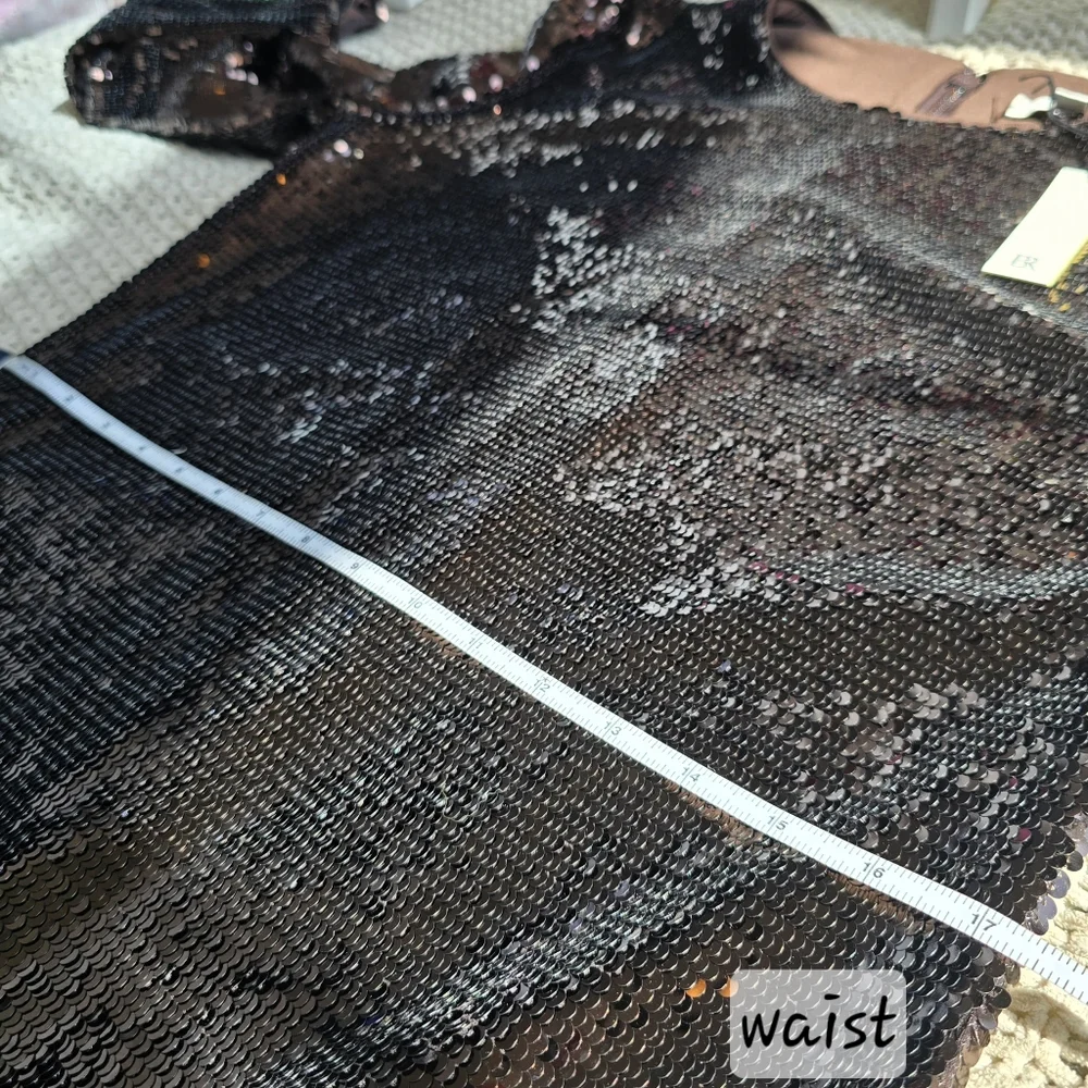 Banana Republic | Large | Chocolate Brown Stretch-Sequin Mini Dress - Picture 13 of 15
